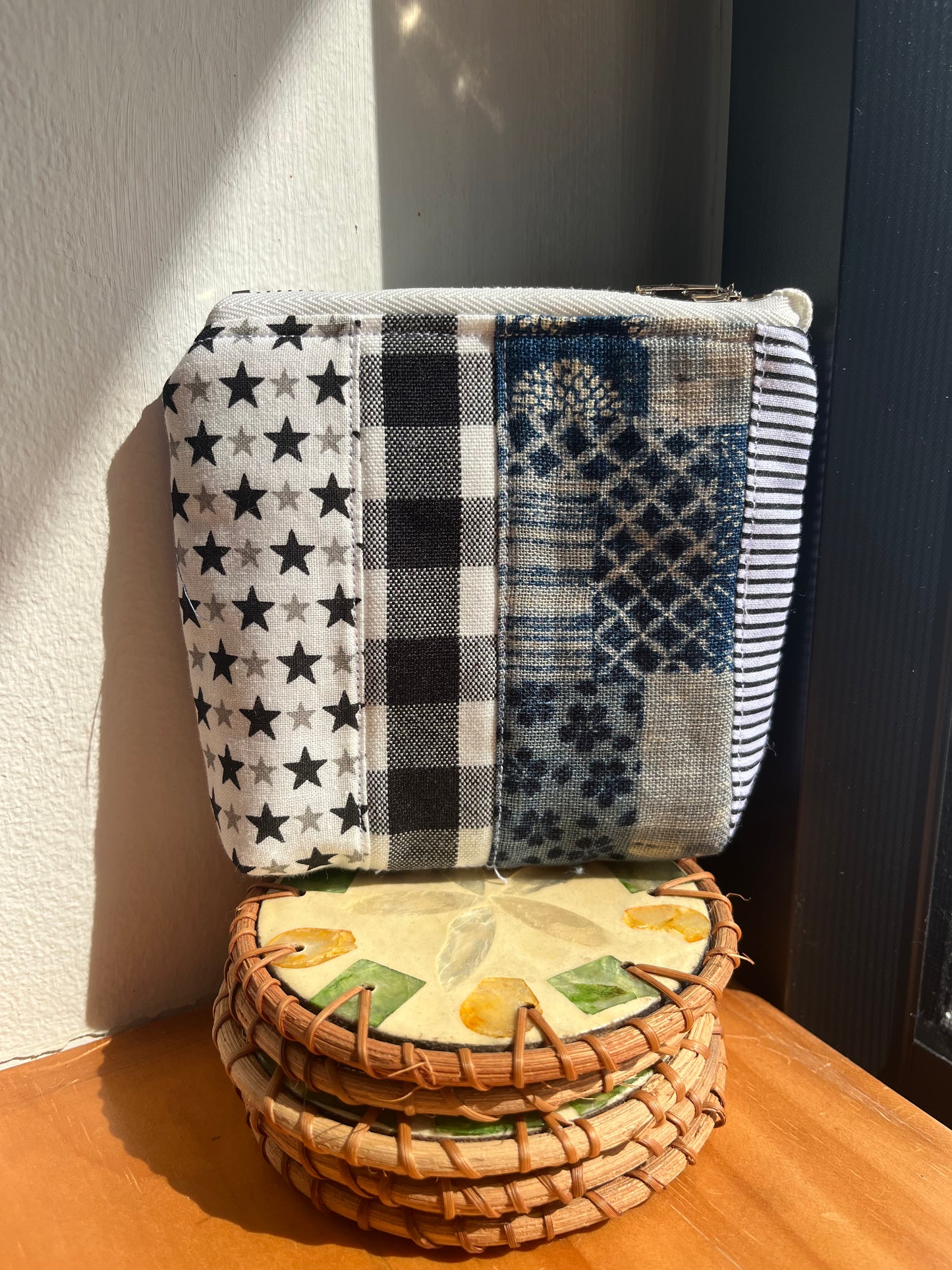 Patchwork Zipper Pouch (Small) - Design E