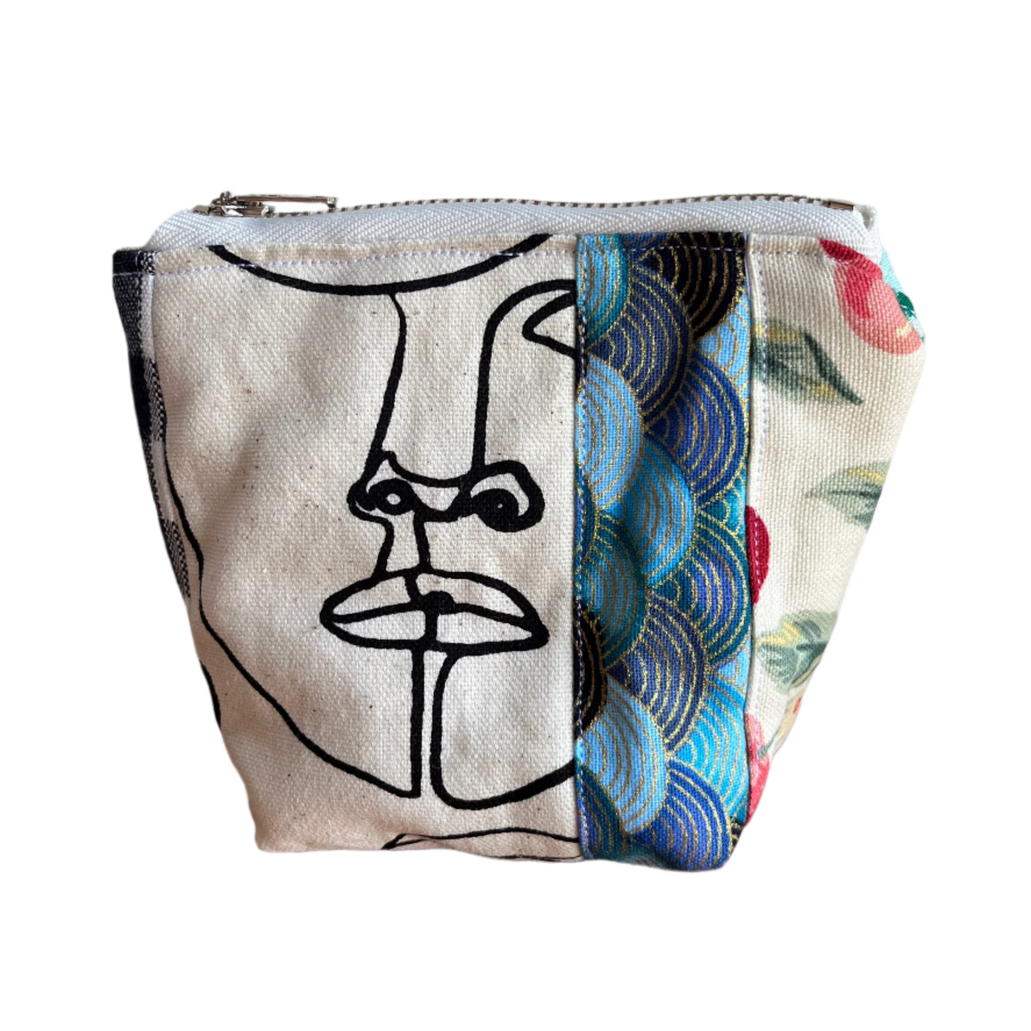 Patchwork Zipper Pouch (Small) - Design A