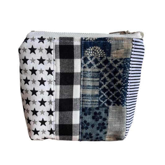 Patchwork Zipper Pouch (Small) - Design E