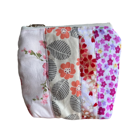 Patchwork Zipper Pouch (Small) - Design F