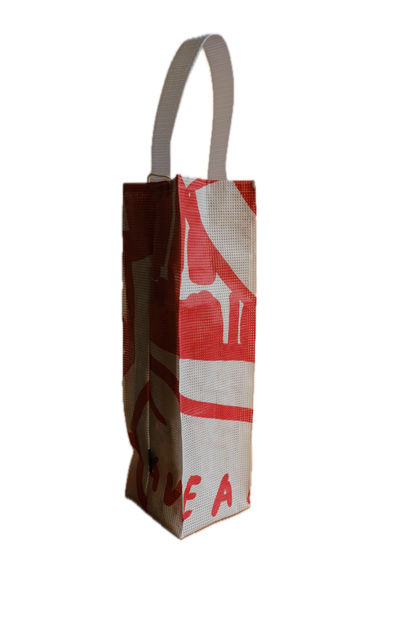 [SOWERS PROJECT] Upcycled Banner Bottle Bag