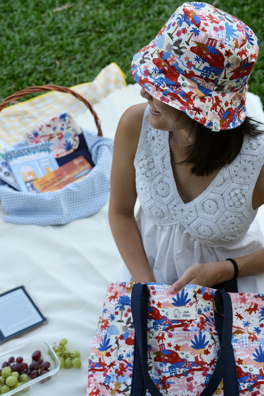 Reversible Bucket Hat - Batik Kampung