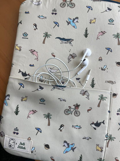 [MADE-TO-ORDER] Two-Way Laptop Sleeve - Ocean Weaves