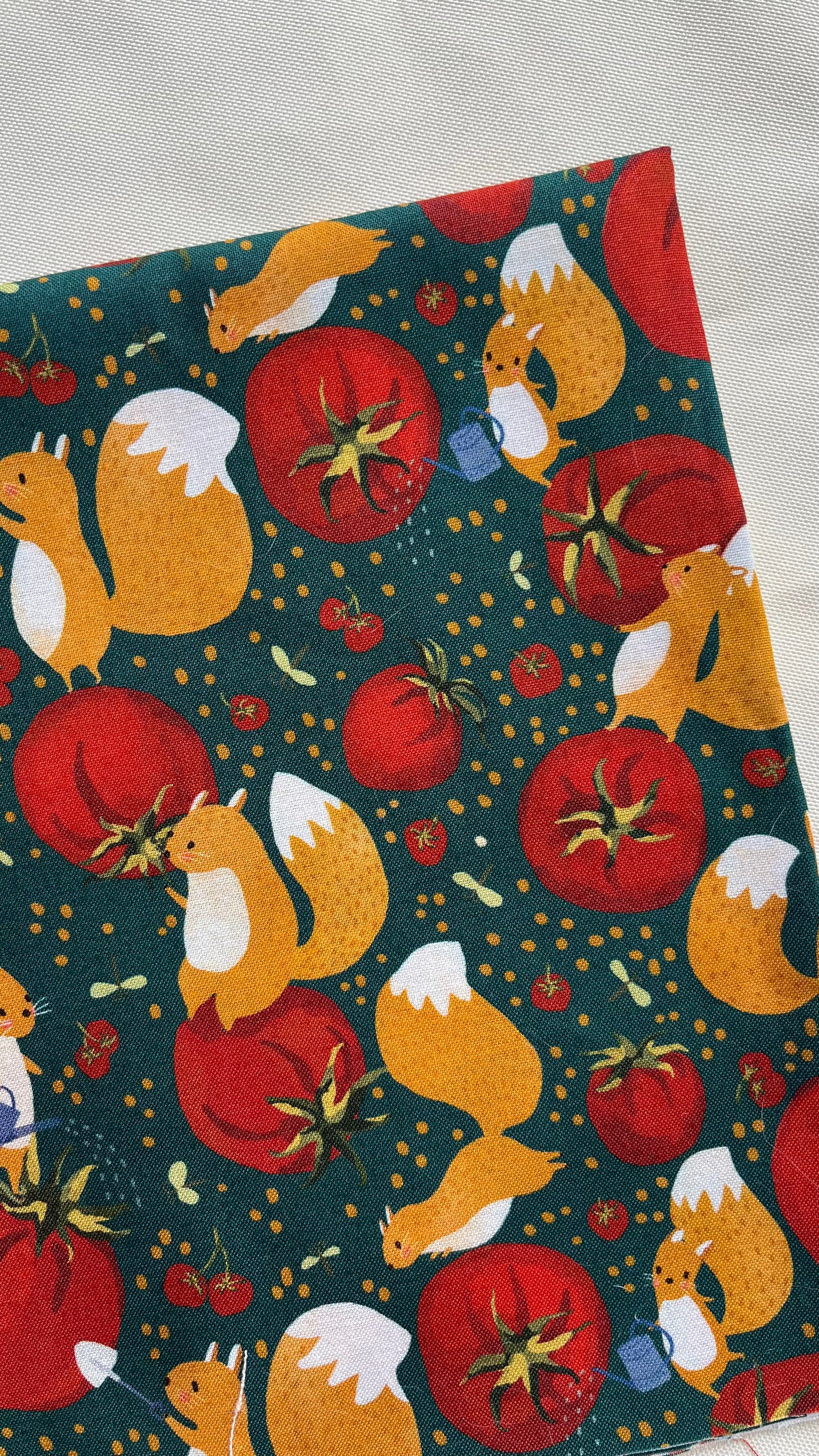 [FABRIC] Squirrel and Tomatoes