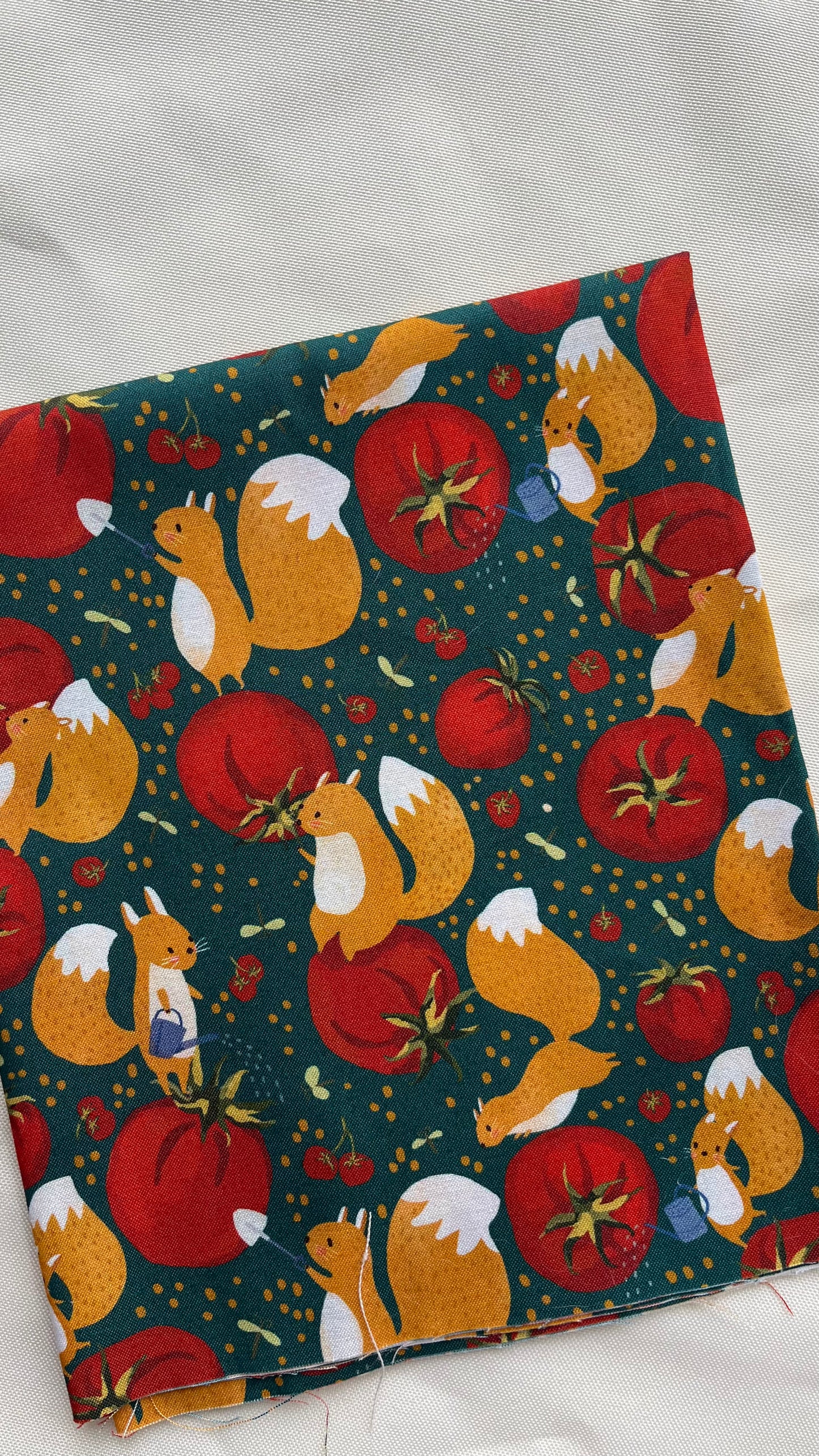 [FABRIC] Squirrel and Tomatoes