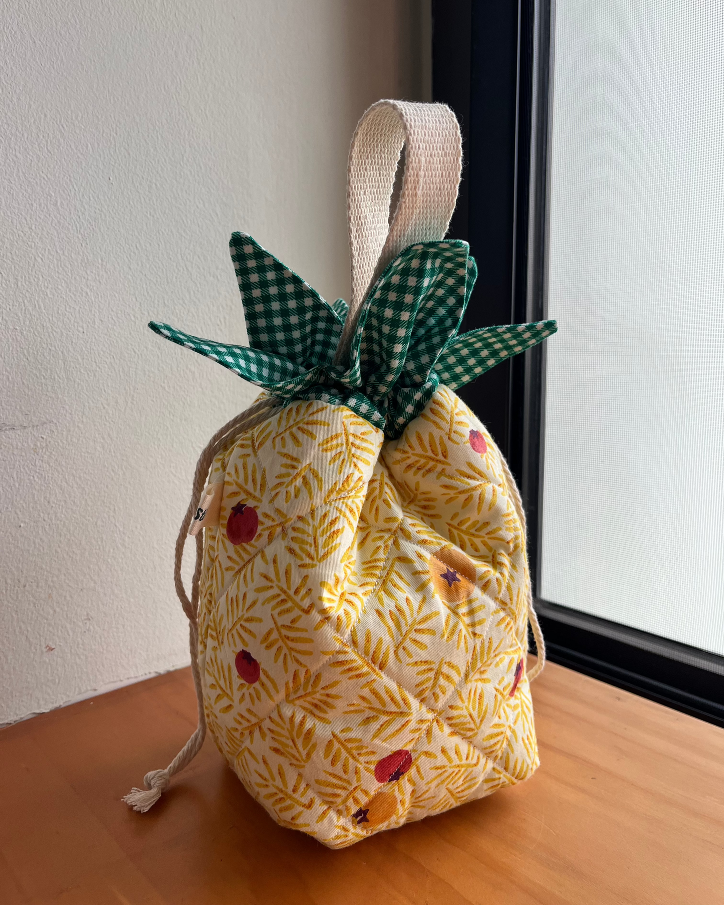 [PREORDER] Reversible Pineapple Drawstring Bag