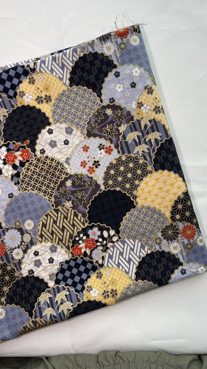 [FABRIC] Golden Seigaiha Wave