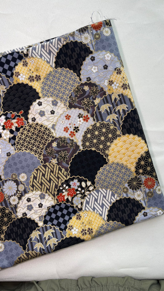 [FABRIC] Golden Seigaiha Wave