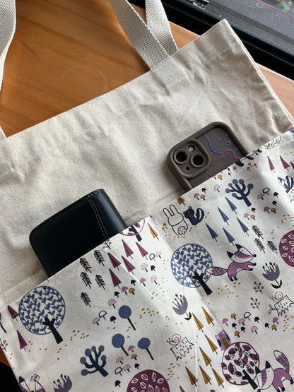 [SOWERS PROJECT] Canvas Tote Bag - Wolf in the Woods