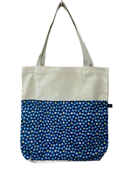 [SOWERS PROJECT] Canvas Tote Bag - Blue Maple Flowers