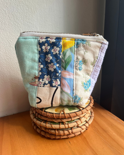 Patchwork Zipper Pouch (Small) - Design A