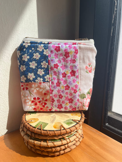 Patchwork Zipper Pouch (Small) - Design F