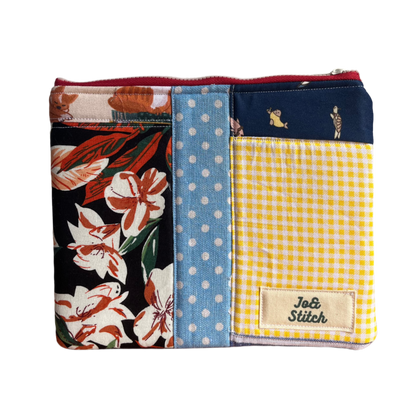 Patchwork Zipper Pouch (Large) - Design B
