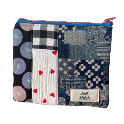 Patchwork Zipper Pouch (Large) - Design E