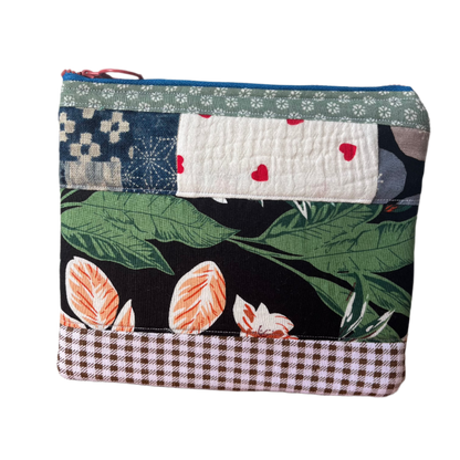 Patchwork Zipper Pouch (Large) - Design E