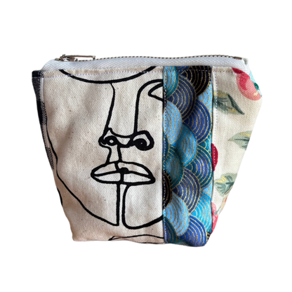 Patchwork Zipper Pouch (Small) - Design A