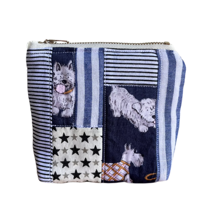 Patchwork Zipper Pouch (Small) - Design E