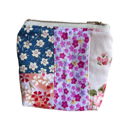 Patchwork Zipper Pouch (Small) - Design F